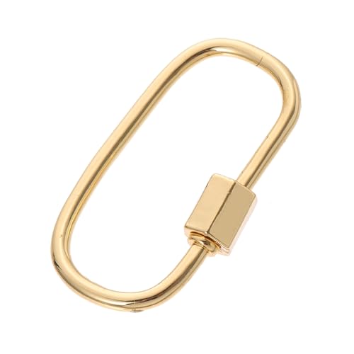 Anneome 1 Stück Ovaler Spannschlossanhänger Halskettenverschluss Karabiner Halskette Rostfrei Carabiner Clip Schlüsselanhänger Karabinerverschluss Schmuck Karabiner Golden Kupfer von Anneome