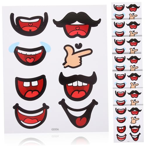Anneome 10 Blatt Cartoon Mouth Sticker Bunte Papieraufkleber für DIY Figuren Vielseitig Einsetzbar für Scrapbooking Karten und Hochzeitsdekorationen Langlebig und Praktisch Anneome 10 Blatt Cartoon Mouth Sticker Bunte Papieraufkleber für DIY Figuren Vielseitig Einsetzbar für Scrapbooking Karten und Hochzeitsdekorationen Langlebig und Praktisch von Anneome