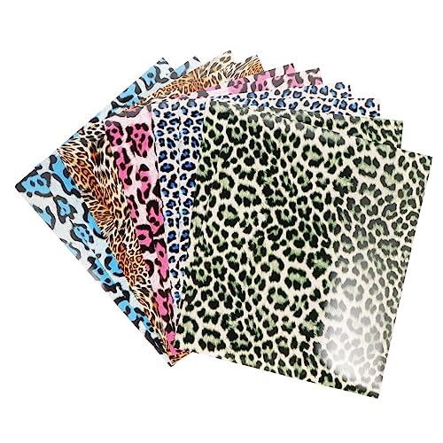Anneome 10 Blatt Heat Transfer Folie Leopard Muster Transfermembran für DIY T Shirts und Textilien Einfach Zuschneidbar Hohe Haftung für Kreative Designs von Anneome