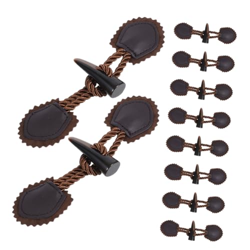 Anneome 10 Paare Resin Horn Knebelknöpfe für Wintermäntel Sichere Verschluss-buttons mit Retro-design Langlebige Nähknöpfe für Damen und Herren Vielseitige Ersatzknöpfe für Wollmäntel und von Anneome