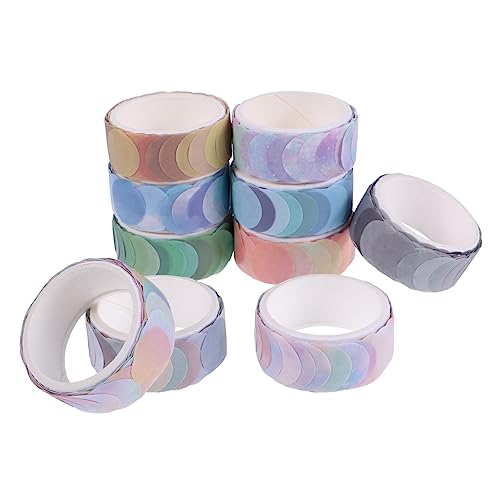 Anneome 10 Rollen Dekorative Aufkleber für die Tasche Sammelalbum Journaling Punkt dekoratives Klebeband farbig Farben Scrapbooking-Klebeband Dekoratives Washi Tape Washi -Klebeband Papier von Anneome