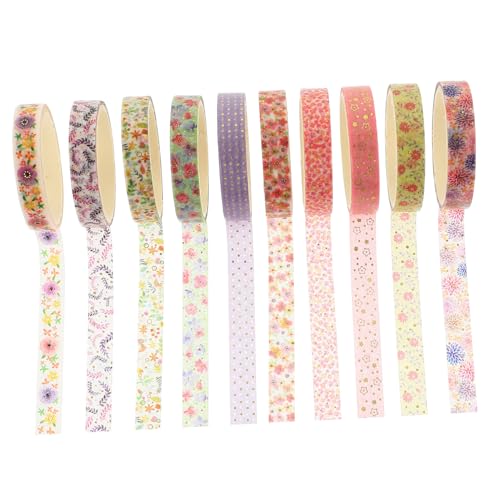 Anneome 10 Rollen Dekoratives Washi Tape pro Rolle Vielseitige DIY Klebebänder für Scrapbooking Geschenkwickeln Fotoalben und Kreative Projekte Leicht Ablösbar und Spurenfrei von Anneome