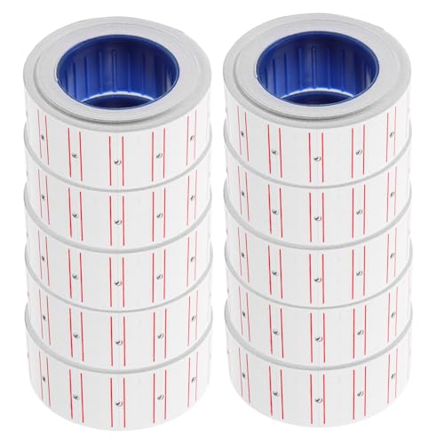 Anneome 10 Rollen Preisschild Aufkleber Preisschild Papieretiketten Aufkleber pro Rolle Selbstklebende Etiketten für Einzelhandel Supermärkte und Märkte Klare und Lesbare von Anneome