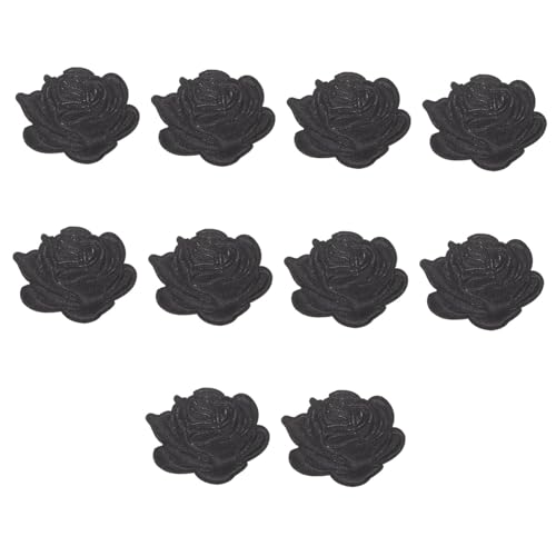 Anneome 10 Stück Bastelzubehör zum Nähen Flecken Flicken nähen bestickt überlagern trimmen embroidery jackets Textilkleber schüssel Kleiderflicken für Löcher Blumenbeete Twill-Stoff Black Anneome 10 Stück Bastelzubehör zum Nähen Flecken Flicken nähen bestickt überlagern trimmen embroidery jackets Textilkleber schüssel Kleiderflicken für Löcher Blumenbeete Twill-Stoff Black von Anneome
