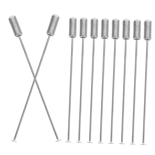 Anneome 10 Stück Brosche Für Boutonniere Knopf Kragen Sozialer Batterie-pin Lünette Ring Stellnadel Strasssteine Befestigungselemente Schwarzer Kupplungsstift Boutonniere Kit Silver Kupfer von Anneome