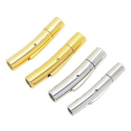 Anneome 10 Stück Edelstahl -Lederschnalle hand schmuck armbandverschluss schmuckwerkzeuge verschluss für armbänder Armbandverschlüsse Schmuckbasteln Verschluss für Schmuck Armreif Endkappe von Anneome