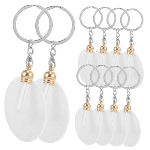 Anneome 10 Stück Leere Acryl Schlüsselanhänger für Diy Projekte Bunte Schlüsselanhänger Basteln für Kreative und Persönliche Designs von Anneome