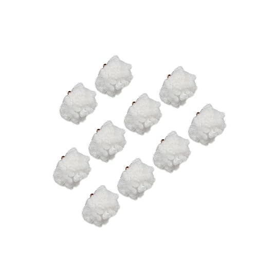 Anneome 10 Stück Ohr Stecker Anhänger Zubehör Plüsch Fälschung Pompon-anhänger Ergebnisse Ohrhänger Dekoratives Ohrringzubehör Reiz Hängend Charme Flauschiger Kugelanhänger Beige von Anneome