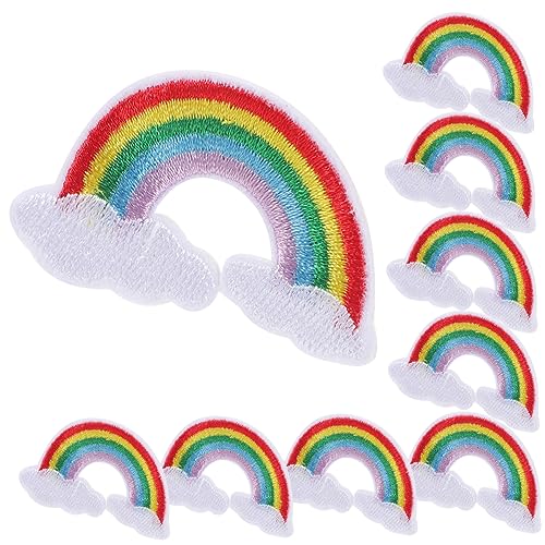 Anneome 10 Stück Regenbogen Cloud Aufnäher Bügelbare Patches für Kleidung Jeans Jacken Taschen DIY Nähzubehör zum Verzieren und Reparieren von Textilien Anneome 10 Stück Regenbogen Cloud Aufnäher Bügelbare Patches für Kleidung Jeans Jacken Taschen DIY Nähzubehör zum Verzieren und Reparieren von Textilien von Anneome
