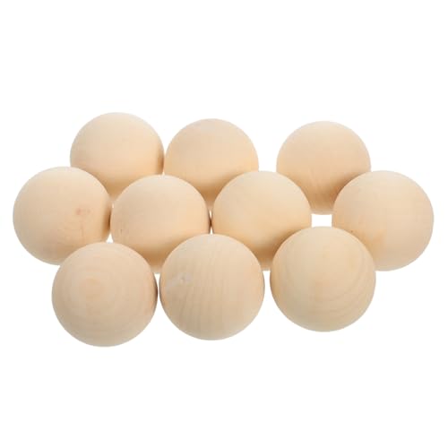 Anneome 10 Stück Runde Holzperlen Unbearbeitet Große Kugeln für DIY Bastelprojekte Naturholz Materialien für Kunst und Handwerk Anneome 10 Stück Runde Holzperlen Unbearbeitet Große Kugeln für DIY Bastelprojekte Naturholz Materialien für Kunst und Handwerk von Anneome