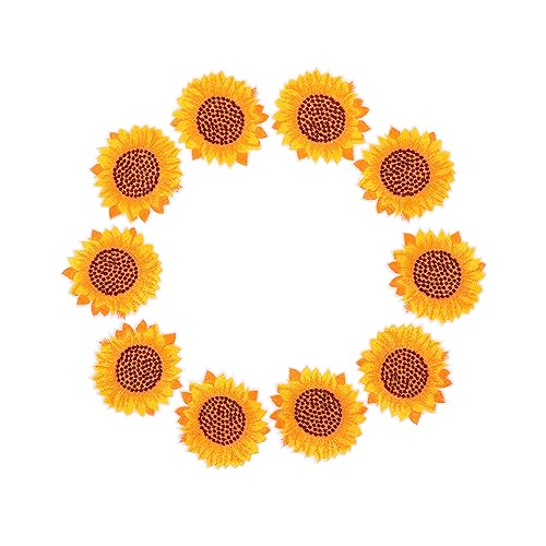 Anneome 10 Stück Sonnenblumen Patches Strapazierfähige und Praktische Stickerei Patches für Kleidung zum Reparieren und Dekorieren von Textilien Anneome 10 Stück Sonnenblumen Patches Strapazierfähige und Praktische Stickerei Patches für Kleidung zum Reparieren und Dekorieren von Textilien von Anneome
