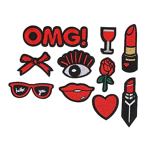 Anneome 10 Stück Teiliges Diy Kleidung Patch Aufnäher zum Aufbügeln für Kleidung Taschen und Accessoires Designs für Erwachsene von Anneome