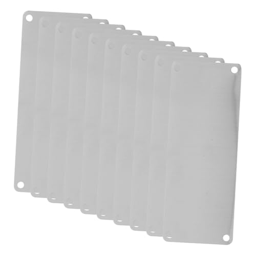 Anneome 10 Stück Teiliges Edelstahl Blanko Metallschild mit Löchern Dicke Rechteckige Namensschilder für DIY Gravur Vielseitig Einsetzbar für Büro Zuhause und Briefkasten von Anneome