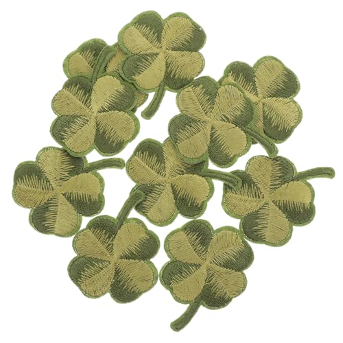 Anneome 10 Stück Teiliges Grüne Stickerei Aufnäher zum Aufbügeln oder Annähen Vielseitige DIY Stoffapplikationen für Kleidung und Taschen Langlebige Farbechte Rayongewebe Patches für von Anneome