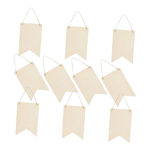 Anneome 10 Stück Teiliges Hängende Holzschilder zum Bemalen Blanke DIY Holztafeln aus Langlebigem Holz Rechteckige Holzplatten zum Basteln Individuell Gestaltbare Dekoration für Hochzeit von Anneome