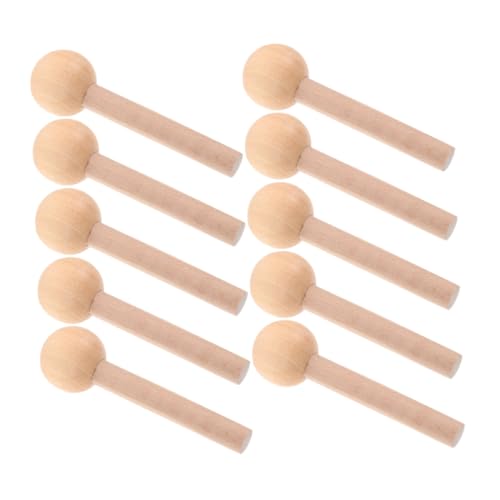 Anneome 10 Stück Teiliges Holz Haken für Pegboard Robuste Holzstäbe mit Rundkopf für Sicheres Aufhängen für Kreative Organisation und Diy Projekte von Anneome