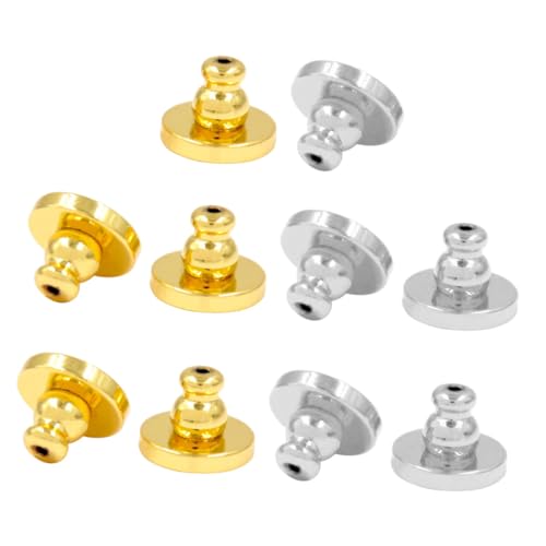 Anneome 10 Stück Teiliges Hypoallergene Ohrstecker Verschlüsse aus Metall Sichere Schraubverschlüsse für Damen Kompatibel mit Ohrsteckern Langlebig in Gold und Weißgoldoptik für DIY Anneome 10 Stück Teiliges Hypoallergene Ohrstecker Verschlüsse aus Metall Sichere Schraubverschlüsse für Damen Kompatibel mit Ohrsteckern Langlebig in Gold und Weißgoldoptik für DIY von Anneome