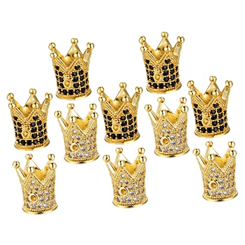 Anneome 10 Stück Teiliges Krone Perlen für Schmuckherstellung Diy Armbänder Deko Große Glatte Hautfreundliche Oberfläche für Kreative Handarbeiten von Anneome