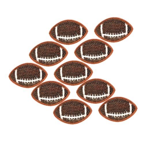 Anneome 10 Stück Teiliges Rugby Pailletten Aufnäher zum Aufbügeln Sportliche Applikationen für Kleidung Jeans Hüte und Diy Projekte Glänzende Stickerei für Vielseitige Stoffe von Anneome