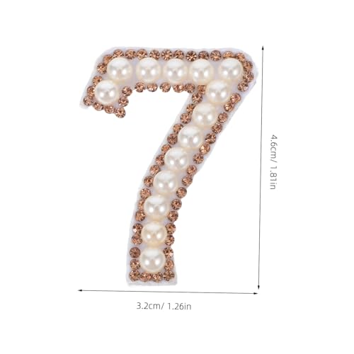 Anneome 10 Stück Teiliges Set Aufbügel Patches mit Strass und Perlen DIY Zahlapplikationen für T Shirts Kleider und Röcke zur Verschönerung von Outfits Anneome 10 Stück Teiliges Set Aufbügel Patches mit Strass und Perlen DIY Zahlapplikationen für T Shirts Kleider und Röcke zur Verschönerung von Outfits von Anneome
