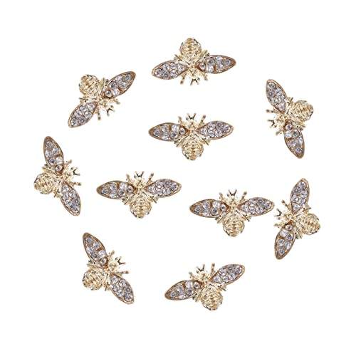 Anneome 10 Stück Teiliges Vintage Nagel Dekor mit Bienen aus Legierung Kreative Nagel Charms für Nagelkunst und Schmuck Vielseitig für Natürliche und Künstliche Nägel Party Dekoration von Anneome