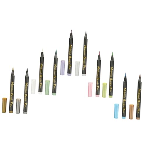 Anneome 10 Stück Tragbare Metallic Marker Wasserfeste Malstifte für Schreiben Zeichnen und Skizzieren für Kunst und Bastelprojekte von Anneome