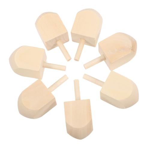 Anneome 10 Stück Unbemalte Holz Dreidel für Chanukka DIY Bastelset mit Traditionellem Design für Gruppenaktivitäten und Umweltfreundliche Dekorationen von Anneome