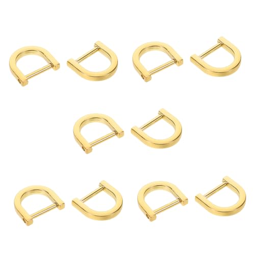 Anneome 10 Stück Wiederverwendbare D Förmige Riegel mit Schraubverschluss Robuste Metallbeschläge für Diy Geldbeutel Taschen und Schlüsselanhänger Zubehör von Anneome