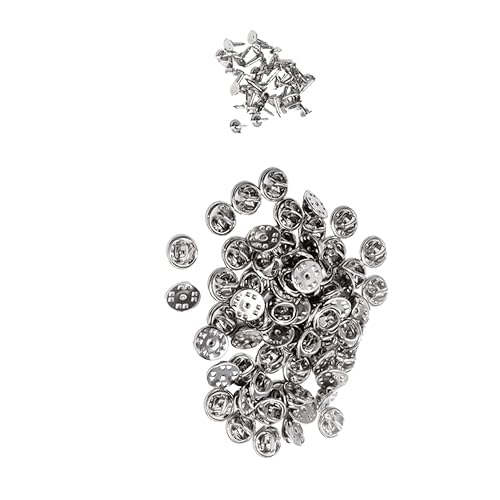 Anneome 100 Sätze Anstecknadeln namensetiketten schmuckherstellung Lapel clutch schmuck machen Tie tacks pin backs Kupplungsabzeichen DIY -Schmuckzubehör Broschenverschluss Revershalter von Anneome