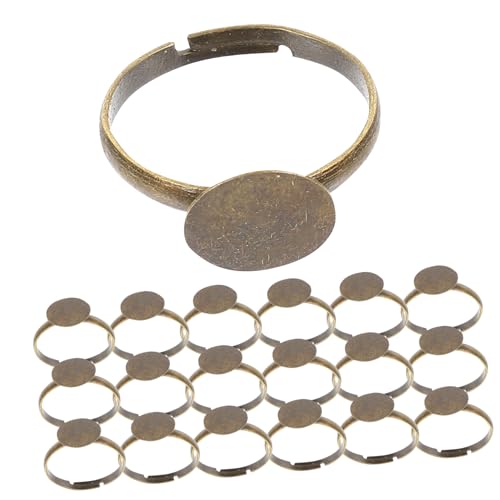 Anneome 100 Stück Adjustable Ring Blanks Diy Finger Ringe Basis Bezel Ring Holder für Schmuckherstellung Leicht und Kompakt und Bastelprojekte von Anneome