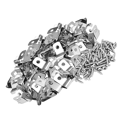 Anneome 100 Stück Aluminium Zaun Clips Robuste Drahtzaun Klemmen mit Schrauben für Montage von Viehzäunen Kompatibel mit Draht und Metallzäunen Rostfrei und Installieren von Anneome