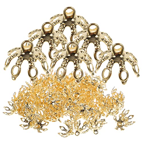 Anneome 100 Stück Anhänger Blume Hut Behälter hand schmuck perlenkappen beads for jewellery Schmuckperlen Herstellung geformt haarschmuck Endkappen aus Kupferperlen Perlen Endkappen Golden Anneome 100 Stück Anhänger Blume Hut Behälter hand schmuck perlenkappen beads for jewellery Schmuckperlen Herstellung geformt haarschmuck Endkappen aus Kupferperlen Perlen Endkappen Golden von Anneome