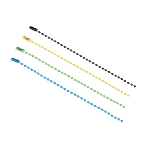 Anneome 100 Stück Bunte Perlenkette Metall für DIY Schmuckprojekte Teiliges Grün Schwarz Blau und Gelb Einstellbare Ketten für Schlüsselanhänger Hundemarken und Mehr von Anneome