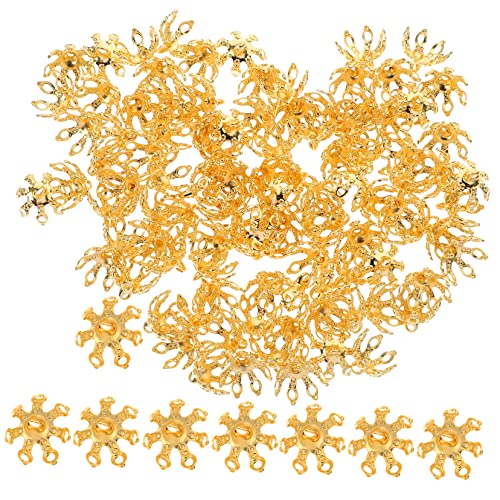 Anneome 100 Stück Diy Haarschmuck Perlenkappen Blumenform Hochwertige Spacer Beads für Armbänder und Schmuckherstellung Goldbeschichtet für Bastelprojekte Anneome 100 Stück Diy Haarschmuck Perlenkappen Blumenform Hochwertige Spacer Beads für Armbänder und Schmuckherstellung Goldbeschichtet für Bastelprojekte von Anneome