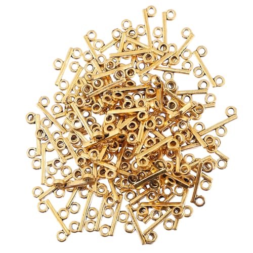 Anneome 100 Stück Diy Schmuck Verschlüsse Doppelte Goldene Kettenverschlüsse für Armbänder und Langlebig für Schmuckherstellung von Anneome