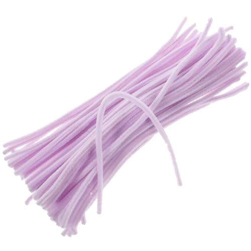 Anneome 100 Stück Drehstange Bausatz Stöcke Lavendel Pom Kunst Beflockung Schulbedarf Wiki Lila Farbig Pastell Plüschstäbchen Plüschstab Für Plüschstockspielzeug Violet von Anneome