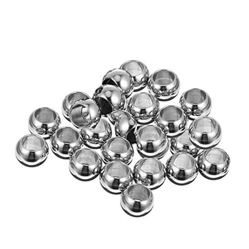 Anneome 100 Stück Durchgangs perlen Halskette Perlen Reize edelstahlkügelchen bracelet beads freundschaftsarmbänder DIY Bastelperle Armbänder Perlen DIY-Perlen Rostfreier Stahl Silver Anneome 100 Stück Durchgangs perlen Halskette Perlen Reize edelstahlkügelchen bracelet beads freundschaftsarmbänder DIY Bastelperle Armbänder Perlen DIY-Perlen Rostfreier Stahl Silver von Anneome