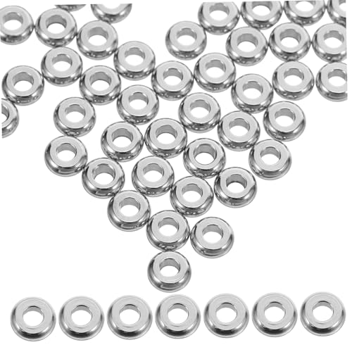 Anneome 100 Stück Edelstahl Spacer Beads Flach Rund Rondelle Perlen Hypoallergen Leicht Für DIY Schmuckherstellung Armband Halskette Ohrring Zubehör Anneome 100 Stück Edelstahl Spacer Beads Flach Rund Rondelle Perlen Hypoallergen Leicht Für DIY Schmuckherstellung Armband Halskette Ohrring Zubehör von Anneome
