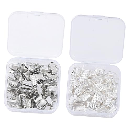 Anneome 100 Stück Eisenband Armband Lesezeichen Klemmen Crimp Endstücke für Diy Schmuckherstellung für Armbänder und Langlebig und Einfach zu Verwenden von Anneome
