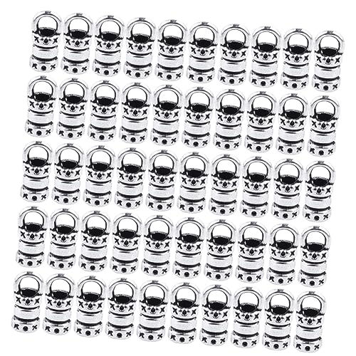 Anneome 100 Stück Halskette Armband Lederschnalle Armbänder Halsketten Herstellung für Silber schlüsselkette schlüsselanhänger seat Riemenschnalle Verbindungsverschluss Legierung Silver von Anneome