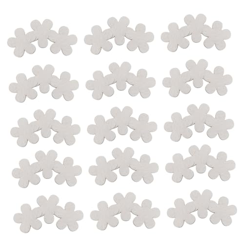 Anneome 100 Stück Holzblumen Dekorationen Kreative DIY Holzornamente für Zuhause Büro und Veranstaltungen Stilvolle Holzverzierungen für Gemütliche von Anneome