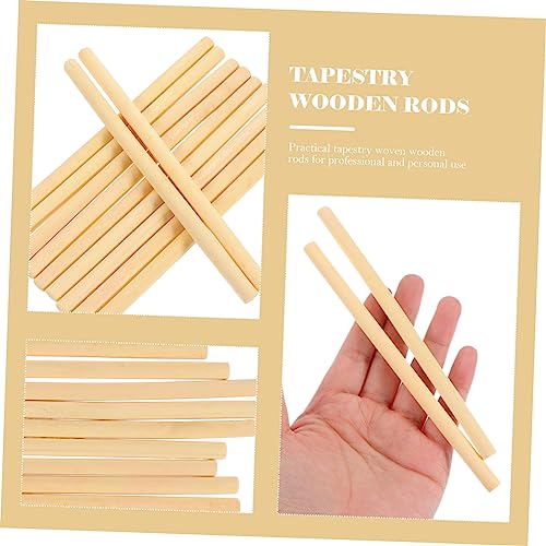 Anneome 100 Stück Holzstäbe zum Basteln Lange Naturbelassene DIY Holzstäbe für Wandbehänge Kleine Wandteppiche Stabile Bruchsichere für Anfänger und Bastelbegeisterte von Anneome