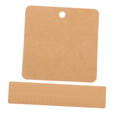 Anneome 100 Stück Kraft Brooch Pin Cards Brooch Display Holder Karten Blanko Schmuckkarten für Ohrringe Halsketten Armbänder Schmuckpräsentation Geeignet für Ausstellung von Anneome