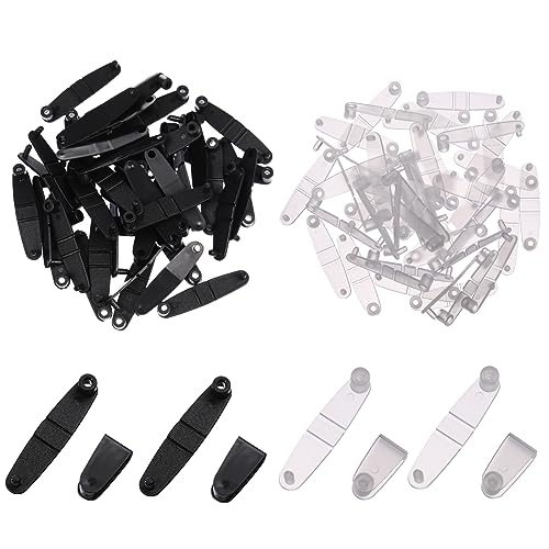 Anneome 100 Stück Kunststoff Schlüsselanhänger Clips Klare Id Badge Clips für Lanyards Schlüsselringe und Bastelprojekte Transparente Schwarze von Anneome