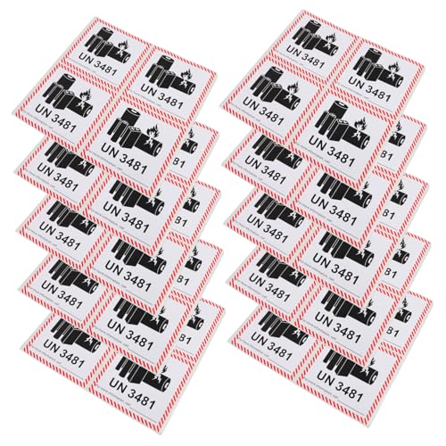 Anneome 100 Stück Lithiumbatterie Sicherheitsetiketten Selbstklebende Warnaufkleber für Transport und Robust Caution Labels für Lithium Ionen Batterien Sicherheitshinweise für Versand und Anneome 100 Stück Lithiumbatterie Sicherheitsetiketten Selbstklebende Warnaufkleber für Transport und Robust Caution Labels für Lithium Ionen Batterien Sicherheitshinweise für Versand und von Anneome