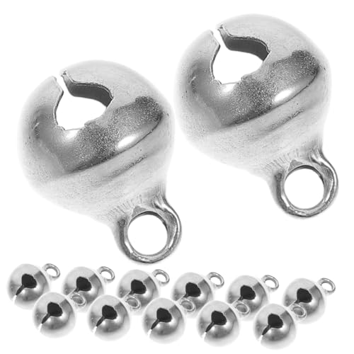 Anneome 100 Stück Mini Jingle Bells Handgemachte Glöckchen für DIY Schmuck Weihnachtsdekoration Halloween Bastelprojekte Kleine Anhänger für Armbänder und Ketten von Anneome