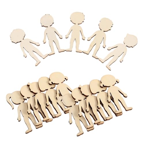 Anneome 100 Stück Natürliche Holzfiguren Bastelset mit Jungen und Mädchen Formen Dünne Unbehandelte Holzrohlinge für Kindergarten DIY Kreativspielzeug Motorik und Fantasie Anneome 100 Stück Natürliche Holzfiguren Bastelset mit Jungen und Mädchen Formen Dünne Unbehandelte Holzrohlinge für Kindergarten DIY Kreativspielzeug Motorik und Fantasie von Anneome