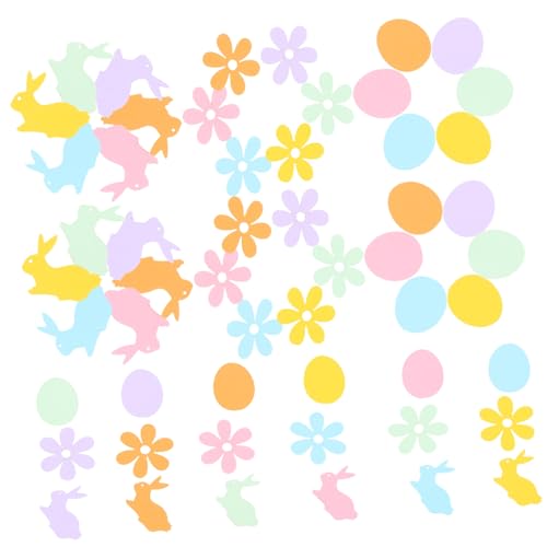 Anneome 100 Stück Ostern Konfetti Bunte Tischdekoration für Osterfeiern Diy Bastelideen mit Hasen und Eiern für Tischstreu Einladungen und Bastelprojekte von Anneome