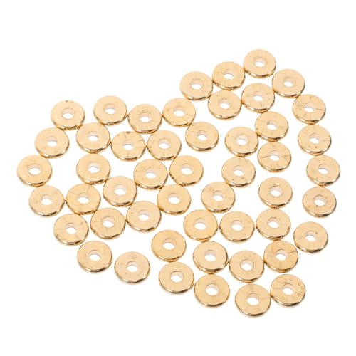 Anneome 100 Stück Runde Flache Abstandshalterperlen Kupfer für DIY Schmuck ca Bastelzubehör für Armbänder und Einfach zu Verwenden und Langlebig von Anneome