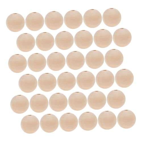 Anneome 100 Stück Runde Holzperlen Unbehandelte Holzkugeln DIY Holzperlen für Schmuckherstellung Basteln Handwerk Deko Natürliche Holzkugeln für Kreative Projekte von Anneome